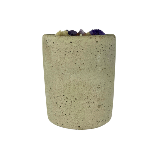 Serene Glow Handcrafted Concrete Candle with Essential Oils