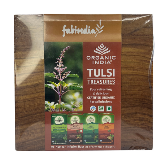 Organic India Tulsi Treasures - Variety Pack of Certified Organic Herbal Teas, 60 Bags
