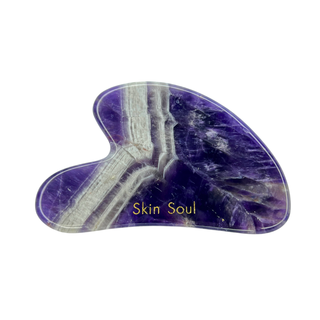 Skin Soul Amethyst Beauty Set - Face Roller & Gua Sha Skincare Duo